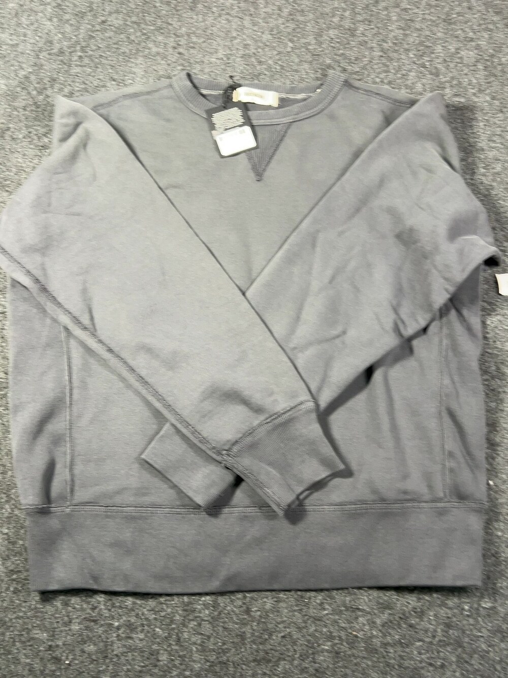 Buck Mason Welterweight Double V Crew Sweatshirt Mens Medium NWI Msrp138 [NC21]
